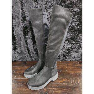 Dirty Laundry MODIJ-007 Black Over-the-Knee Lug Sole Boots/Sz. 6.5
